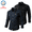 Navy Blue+ Black, variant on 2 Pack Men's 100% Cotton Long Sleeve Cargo Shirts, Button Down Utility Work Shirts with Dual Chest Pockets, Outdoor Casual Dress Shirts for Daily Working
