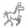thumbnail image 1 of Sterling Silver 18" Unisex 1.5mm Box Chain Small Cutout Silhoutte Running Horse Pendant Necklace, 1 of 2