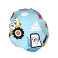 thumbnail image 2 of Easygdp Building Truck Shower Caps for Women, Double Waterproof Layers Shower Cap, Quick Drying Bath Hair Cap Reusable, 2 of 9