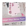 thumbnail image 3 of 24 Sheets Vinyl Sticker Paper For Inkjet Printer - Printable Glossy Sticker Paper And Holographic L Wuqx, 3 of 5