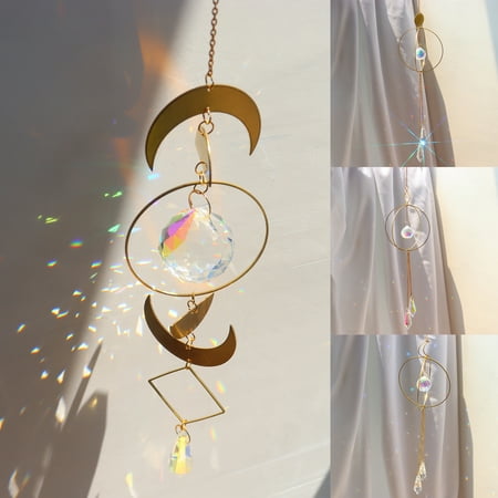 

Yesbay Faux Crystal Hanging Pendant Elegant Decorative Window Curtains Suncatcher Pendant Garden Decor