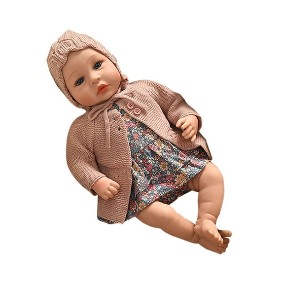 KOYPTL 18 Inch Lifelike Reborn Baby Doll for Toddlers 1-3 Years Old,Vinyl Full Body Baby Doll with Beautiful Accessories Clothes, Holiday Christmas Birthday Gifts for Kids Boys Girls 3 4 5