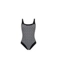 thumbnail image 1 of Rosa Faia Womens Fanny Swimsuit, 12D, Black-White, 1 of 3