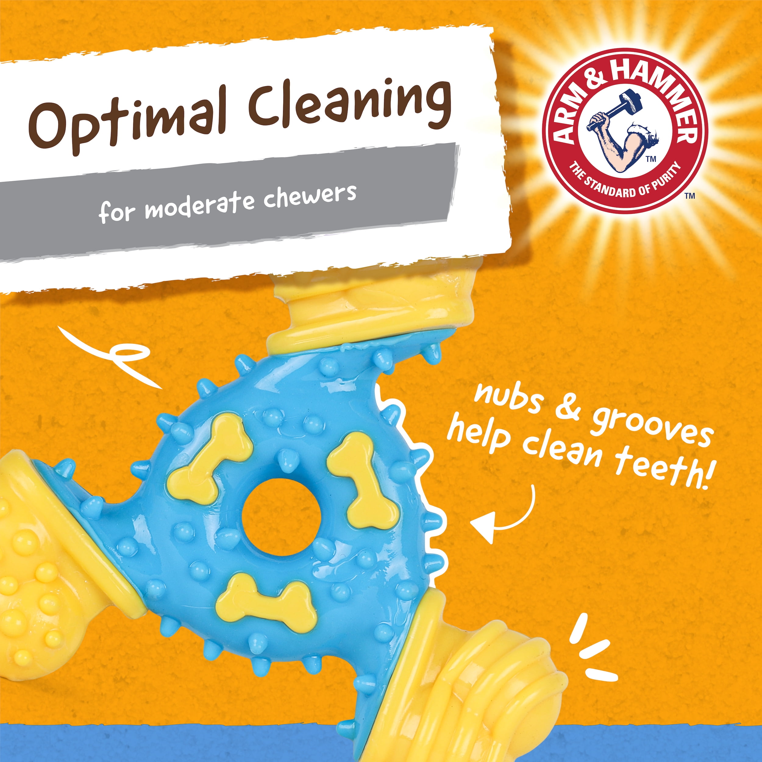 Arm & Hammer Nubbies TriOBone Durable Dental Dog Chew Toy