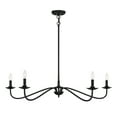 thumbnail image 2 of Trade Winds Lighting 5-Light Chandelier In Matte Black, 2 of 8