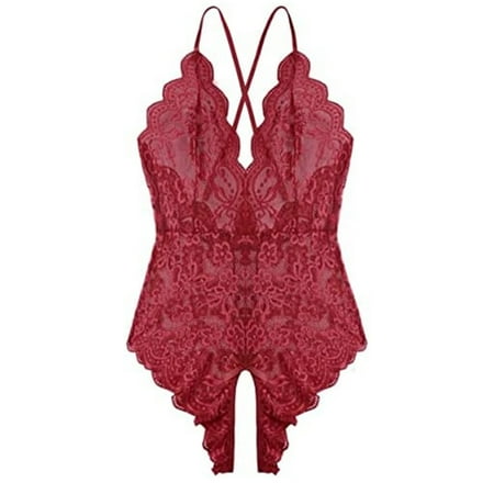 Women s Attractive Lingerie Red One Piece Sheer Lingerie for Women Lingerie for Women Babydoll XXL