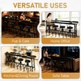 thumbnail image 4 of Ktaxon Mid-Century Modern 82-inches Bar table, Long Pub Table with Curved Metal Frame, Rustic Counter Height Desk for Dining Room, Kitchen, Bar, Black, 4 of 11