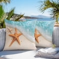 thumbnail image 5 of Waterproof Throw Pillow Covers Set of 2, 18x18 Inch Coastal Starfish Decorative Pillowcases Outdoor Pillow Slip Cushion Covers Set for Couch Tent Simple Summer Nautical Ocean Beach, 5 of 7