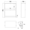thumbnail image 6 of Tvilum Bright 2 Drawer Shoe Storage Cabinet, Matte Black, 6 of 16