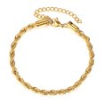 thumbnail image 2 of 2/3/4/5mm 7inch+2inch extender Rope Chain Bracelet Men Women Stainless Steel, 2 of 3