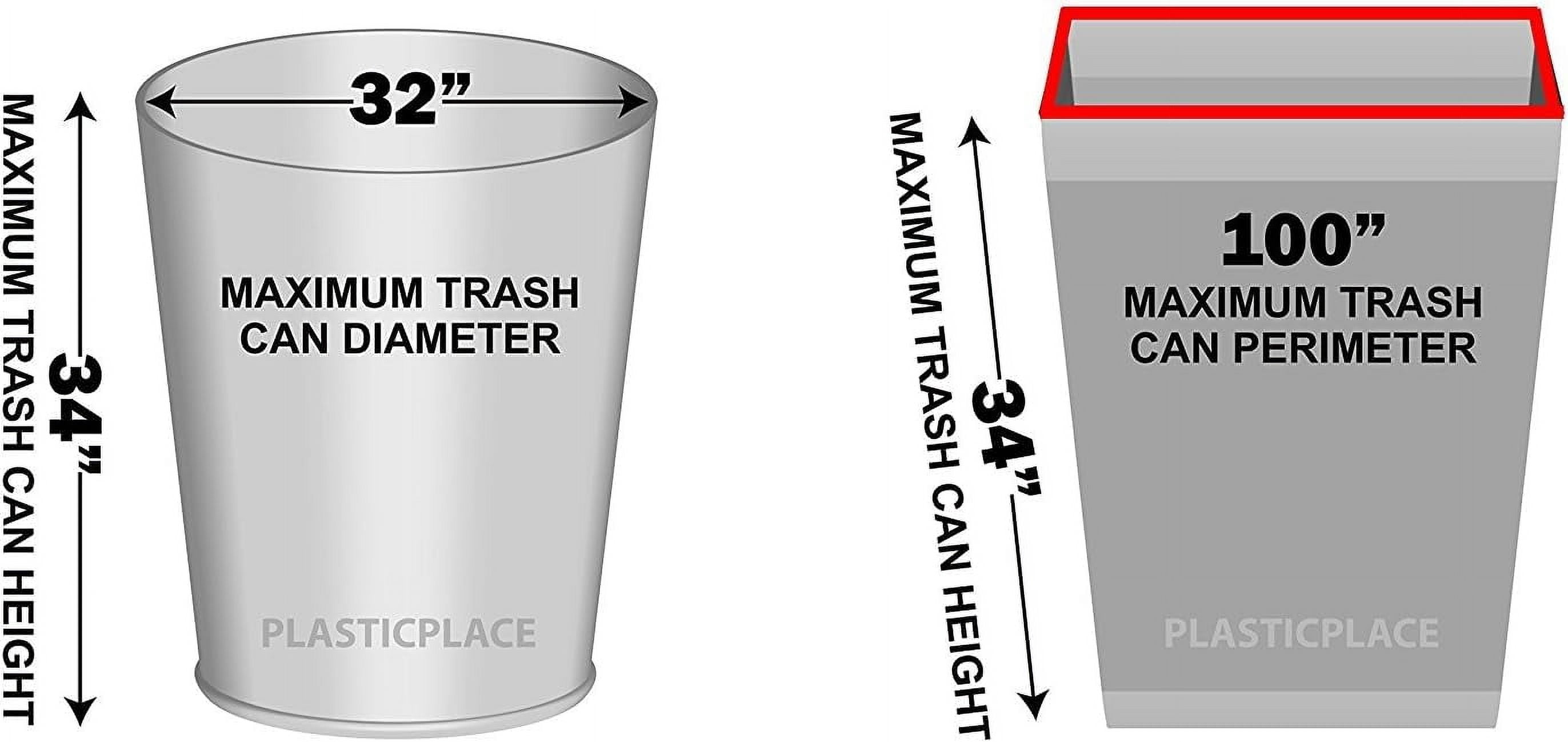 Plasticplace 65 Gallon Trash Bags │ 2.7 Mil │ Black Heavy Duty Garbage Can Liners │ 50” x 48” (25 Count)