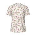 thumbnail image 5 of Wukai Rose Flowers Print Men's Short-Sleeved Mesh T-Shirt,Quick-Dry Short Sleeve Workout T-Shirt-6X-Large, 5 of 8
