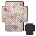thumbnail image 2 of ZIATUBLES Recliner Chair Covers, Reclining Couch Slipcovers Seat Cushion, Anti-Slip Sofa Cover for Dogs Pets, Washable Furniture Protector, 38.58 x 24.40 Inches, Rose Clock Butterfly Print, 2 of 8