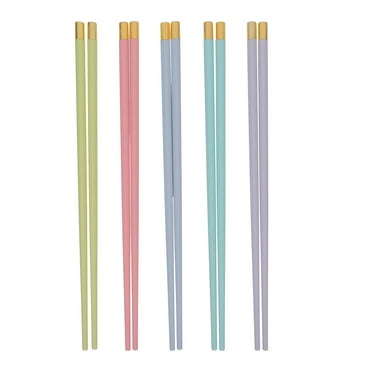 BERTDOMD 5 Pairs Colorful Dining Chopsticks Reusable Plastic Chopsticks Kitchen Utensils Portable Small Chopsticks