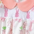 thumbnail image 5 of Baby Girl Bubble Romper Easter Baby Girl Easter Rabbit Prints Crawling Suit Summer Jumpsuit Baby Girl Outfits Pink 0 Months-3 Months, 5 of 6