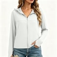 thumbnail image 4 of GUACER Womens UPF 50+ Sun Protection Hoodies Breathable Ice Silk Full Zip Lightweight Long Sleeve Jacket for Hiking & Outdoor, 4 of 5