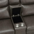 thumbnail image 6 of Lexicon Maroni 93.5" Contemporary Leather Double Reclining Loveseat in Brown, 6 of 8