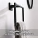 thumbnail image 5 of Toallero cuadrado de aro (negro) Toallero de baño Perchero Accesorios de baño Hotel contemporáneo Estilo cuadrado Montado en la pared Acero inoxidable Sus 304 pulido, 5 of 5