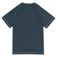thumbnail image 6 of FORMRS Boys Rash Guard Short Sleeves Swim Shirt Quick Dry UPF 50+ Sun Protection, Sizes 3-12T, Orange Checkered Pattern, 6 of 6