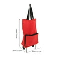 thumbnail image 5 of HOOWIFFY Oxford Cloth Rolling Tote Bag with Wheels and Handle - Lightweight Foldable Shopping Cart for Groceries, 5 of 5