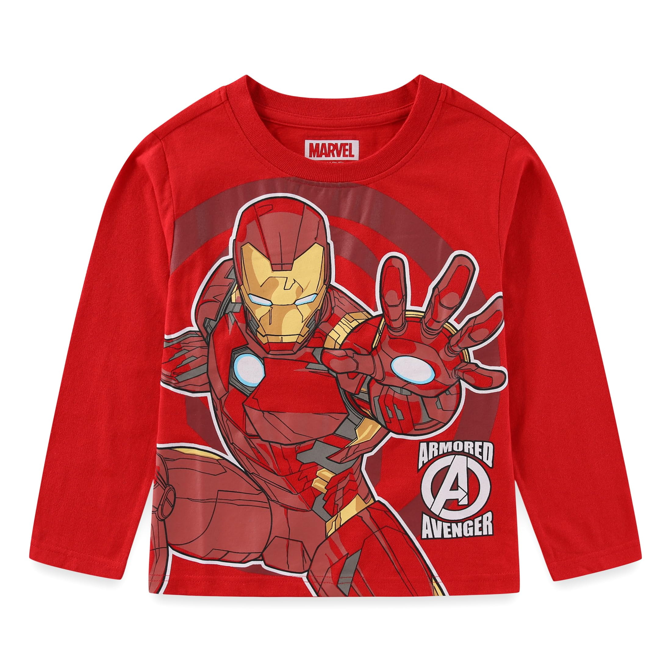 Marvel Avengers Iron Man Captain America Hulk Long Sleeve Shirt (Boys), 3 Pack, Sizes 3T-10