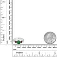 thumbnail image 3 of Gem Stone King 925 Sterling Silver Green Nano Emerald Red Rhodolite Garnet and White Moissanite Engagement Ring for Women (2.04 Cttw, Gemstone May Birthstone, Round 7MM and 4MM, Size 7), 3 of 3