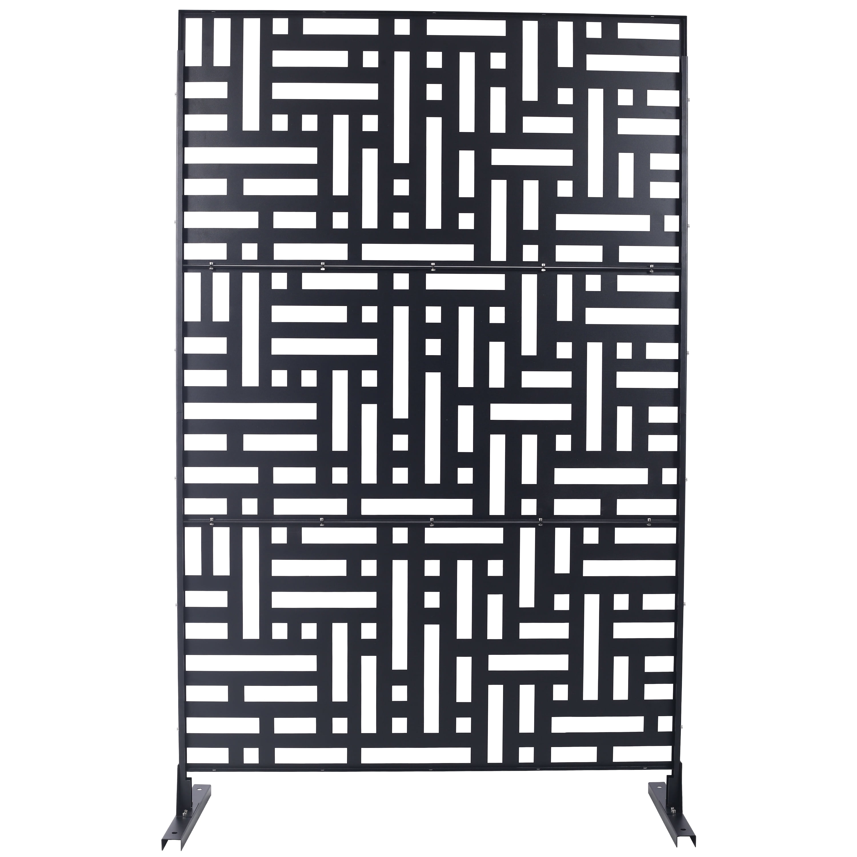 Outdoor & Indoor Privacy Screen Metal Privacy Screen 76" Hx48" W, Freestanding Decorative Privacy Screen for Deck Balcony Patio, Privacy Fence Panels for Outside Lawn Garden