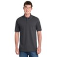 thumbnail image 2 of Port & Company KP55T Mens Core Blend Jersey Knit Polo T-Shirt, Charcoal - Extra Large Tall, 2 of 6