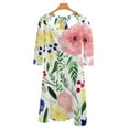 thumbnail image 6 of Pretty Watercolor Floral Seamless Pattern Dress Summer Dresses Woman Street Style Big Size Casual Dress, 6 of 9