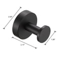 thumbnail image 1 of EcoNesxp Parfait pour Armoires à Chaussures et Garde-Robes d'Entrée Ensemble de 4 Pcs Crochets de Base Ronds Noirs Mats avec Vis, 1 of 5