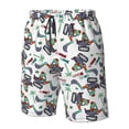 thumbnail image 4 of Pofeuu Dinosaur on Excavator2 Prin Men's Swim Trunks Quick Dry Bathing Suit Swimming Board Shorts Mesh Lining Beach Swimwear-3X-Large, 4 of 6