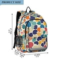 thumbnail image 2 of FORMRS Unisex School Backpack 17" Student Travel Bag with Laptop Compartment, Colorful Clover Pattern, 2 of 7