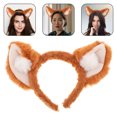 thumbnail image 2 of Diadema de orejas de zorro de peluche hecha a mano para niñas, adorable accesorio para el cabello con orejas de animal para fiesta de cosplay, diadema de orejas de zorro de peluche para disfrazarse., 2 of 4