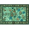 thumbnail image 1 of Ahgly Company Machine Washable Indoor Rectangle Animal Turquoise Blue Traditional Area Rugs, 3' x 5', 1 of 4
