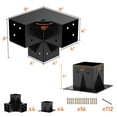 thumbnail image 2 of Pergola Brackets Kit 8PCS for 4x4 Wood Posts, Including 4PCS 3-Way Heavy Duty Corner Brackets & 4PCS Post Bases, 2 of 18