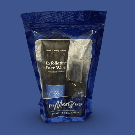 Bath and Body Works The Men's Shop Gift Set Exfoliating Face Wash 4 Oz and Daily Face Lotion 3.4 Fl Oz