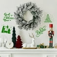 thumbnail image 4 of ToyKingdee Flocked Christmas Wreath, White, Indoor Outdoor Holiday Door Wreath, Artificial Snow Covered Pine, 4 of 6