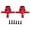 Red, variant on YAHHU Aluminum Alloy Front Knuckle Arms Steering Cup for Tamiya TT02 1/10 RC Car Upgrade Parts Red, 1.7x1.6 inches / 43x40 mm, 0.8 oz / 24g
