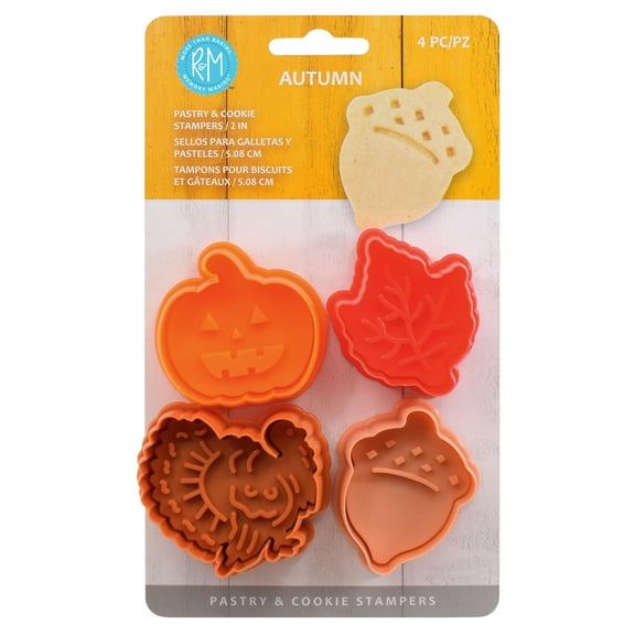 R&M International Autumn Cookie and Pastry Stampers Set of 4