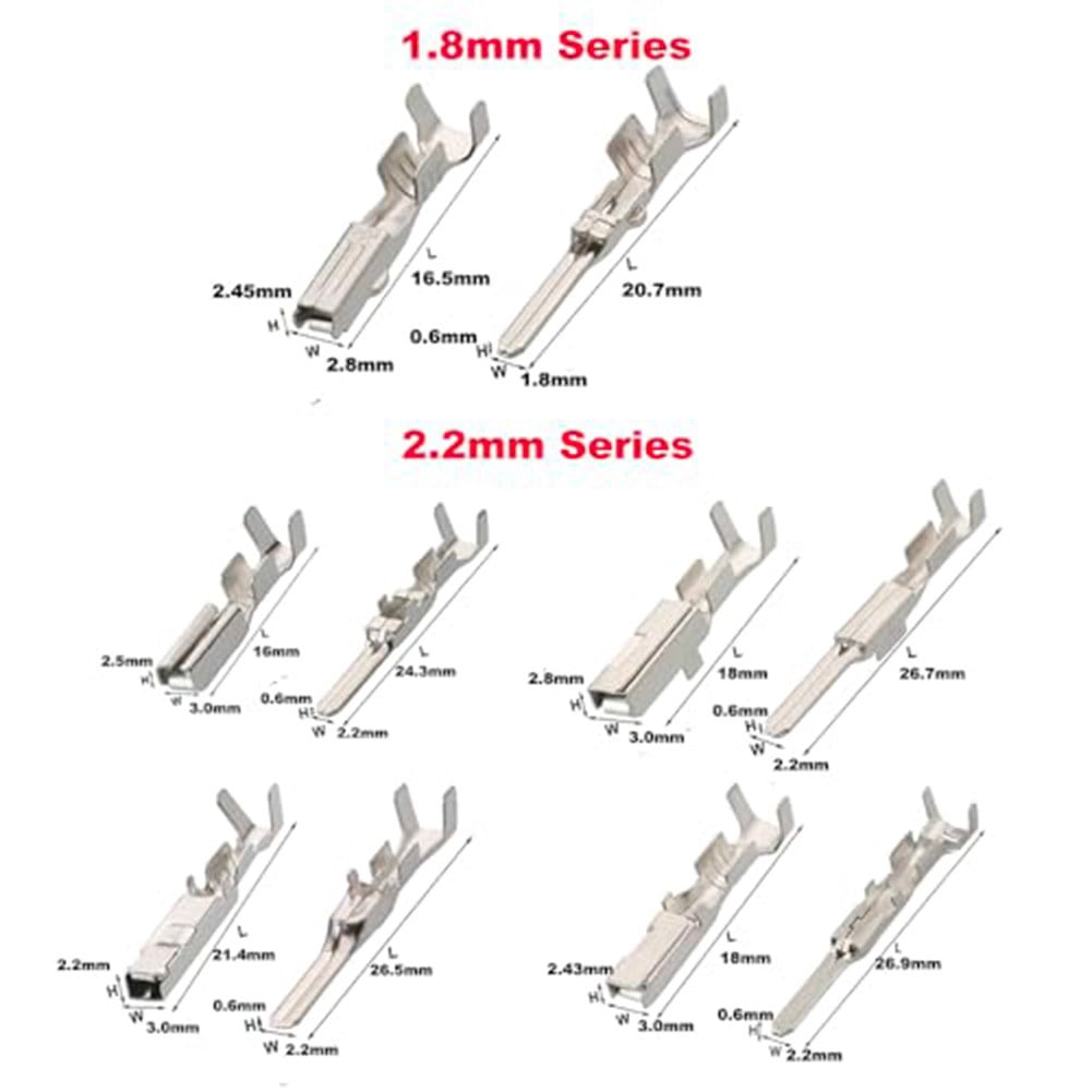 Coconut Ok 500Pcs Connector Pins Kit Terminal Pin Car Electrical 1/1.5/1.8/2.2/2.8/3.5Mm