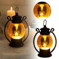 thumbnail image 2 of Vintage Halloween LED Lantern - Portable Pumpkin Light with Realistic Lantern Face - Battery Powered Handheld Decor for Indoor Outdoor Trick or Treat, Parties, Table Centerpieces and Spooky Decor, 2 of 5