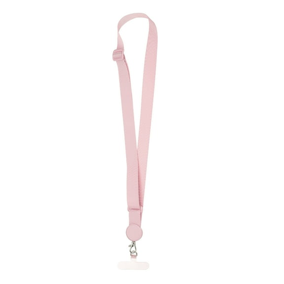 Uxcell Adjustable Phone Lanyard, 1 Pack Polyester Crossbody Phone Strap Universal Cellphone Lanyard with Patch Neck Strip for Most Smartphones, Light Pink