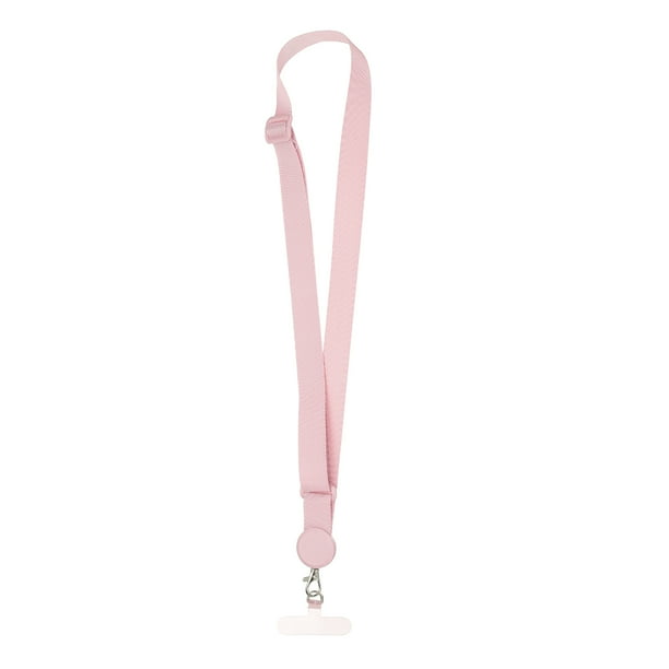 Lanyard de teléfono ajustable Uxcell, 1 paquete de correa de teléfono cruzada de poliéster, lanyard universal para teléfonos celulares con tira de cuello para la mayoría de los smartphones, rosa claro