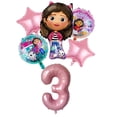 thumbnail image 3 of Globos con números de color rosa y morado para casa de muñecas Gabby, 6 unidades, 1, 2, 3, 4 y 5, decoración para fiesta de cumpleaños de niña, suministros para baby shower, juguetes para niños, 3 of 5
