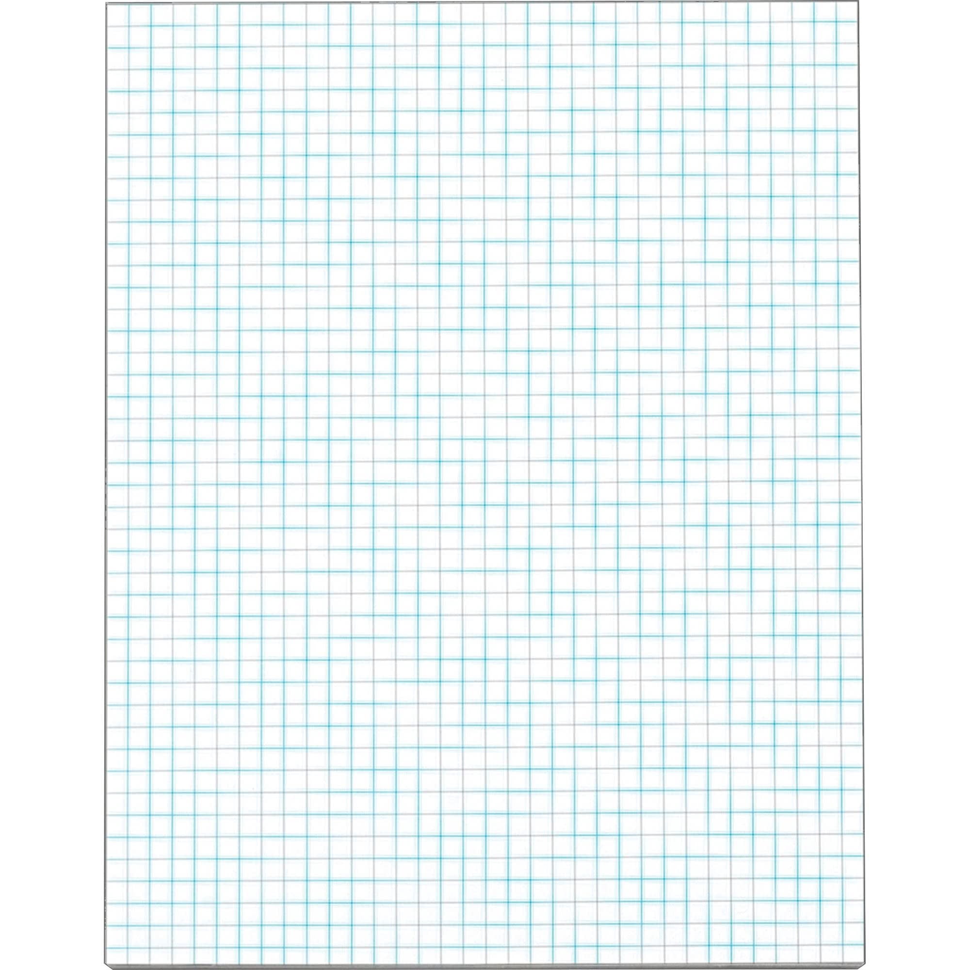 TOPS™ Quadrille Pad, 8 1/2" x 11", Quad Ruled, White, 50 Sheets Per Pad, Pack Of 12 Pads