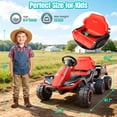 thumbnail image 4 of VIBESPARK 24V Ride on Tractor with Remote Control, 3 in 1 Ride on Car, Ride on Toy for Kids with Trailer, 6 Wheel Kids Electric Car w/ Bluetooth, MP3, Music, Red, 4 of 10