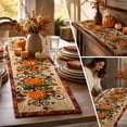 thumbnail image 6 of Aonerit Quilted Pumpkin Maple Leaf Tablecloth, Printed Thanksgiving Dining Decor, Washable Living Room Cover, Seasonal Home Party Table Accessory, 6 of 7