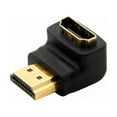 thumbnail image 3 of SatelliteSale Digital HDMI Male to Female Right Angle 4K HDR PVC Black Adapter 90 Degree, 3 of 8