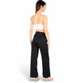 thumbnail image 5 of Women's High Waist Wide Leg Lounge Pants with Drawstring- Black,X Large, 5 of 7