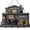 Black, variant on House Shaped Hat Coat Hooks With 4 Hooks Rustic Wall Hooks Decorative Hanging Sign Wall Hangers Organizers For Home Entryway(B)
